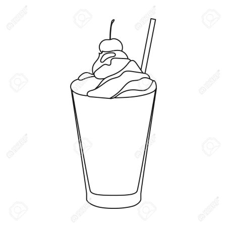 Молочный коктейль раскраска для детей