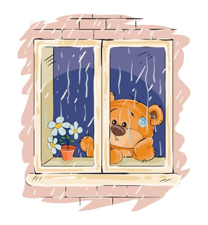 Медвежонок на окно