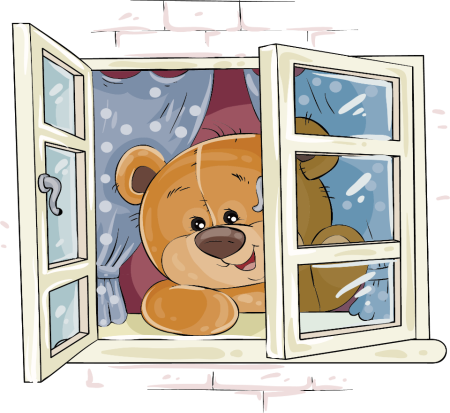 Медведь стучит в окно