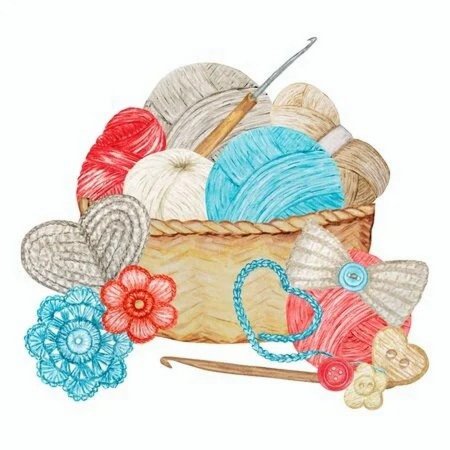Вышивания нитки и спицы вектор
