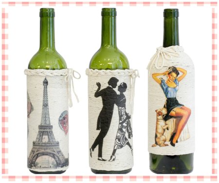 Декор винных бутылок