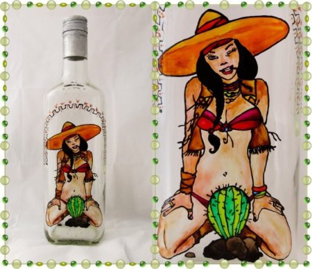 Прикольные рисунки на бутылках