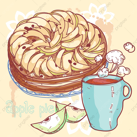 Яблочный пирог рисунок