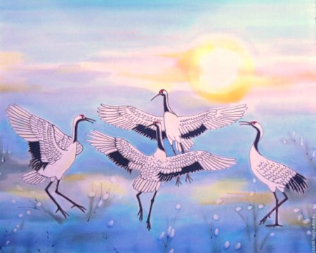 Художник Александра Мережникова журавль