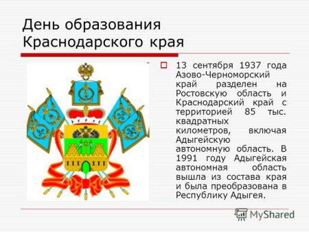 13 Сентября 1937 день образования Краснодарского края