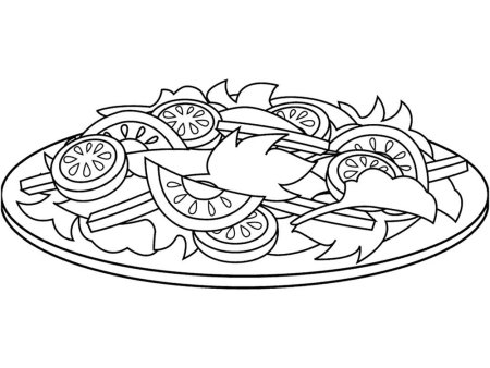 Овощной салат раскраска