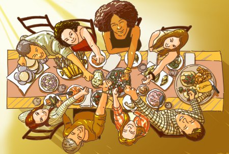 Вечеринка карикатура