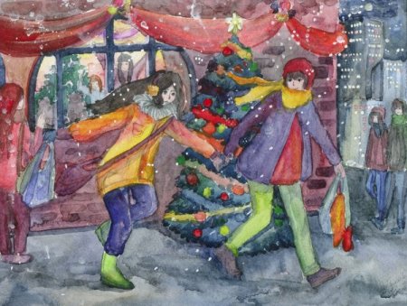 Станковая композиция праздник в городе