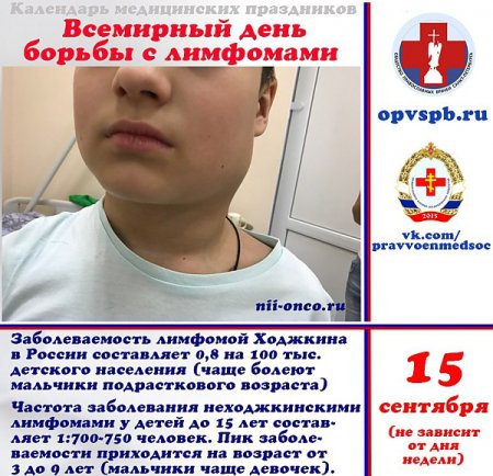 День всемирной борьбы с лимфомами 15 сентября