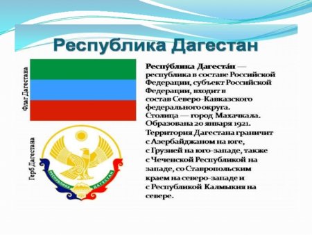 День единства народов Дагестана классный час