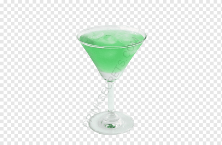 Мятный ликер на прозрачном фоне