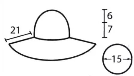 Выкройка головного убора треуголка