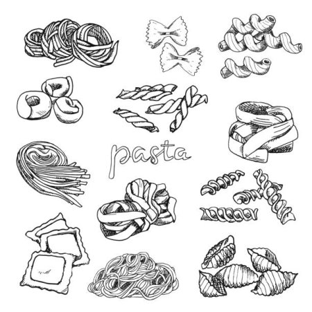 Макароны эскиз