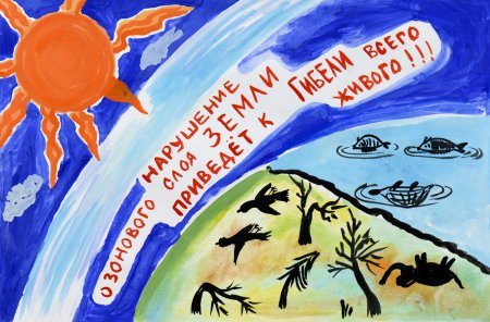 Плакат озоновый слой