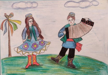 Рисунок на тему Сабантуй