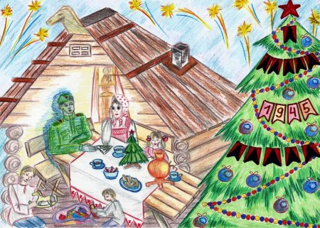 Рисунок елка Победы на конкурс