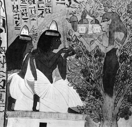 Фрагмент росписи гробницы Нахт в Фивах