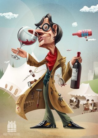Вино карикатура