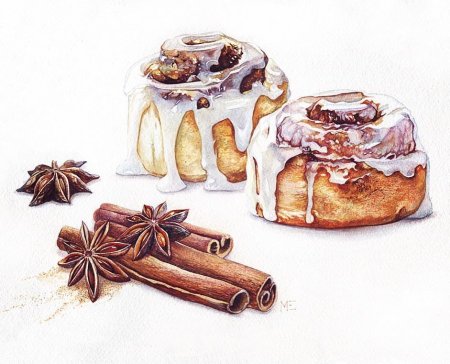 Сладости акварель