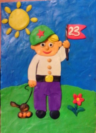 Подарок папе из пластилина