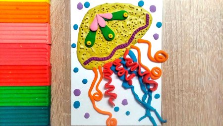 Медуза из пластилина