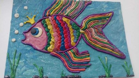 Рыбка пластилинография рыбка
