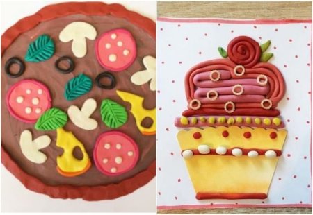 Лепка торта из пластилина