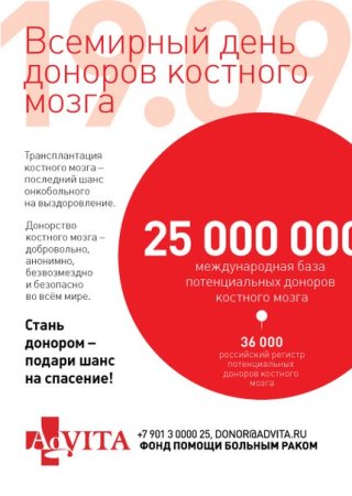 Всемирный день донора костного мозга