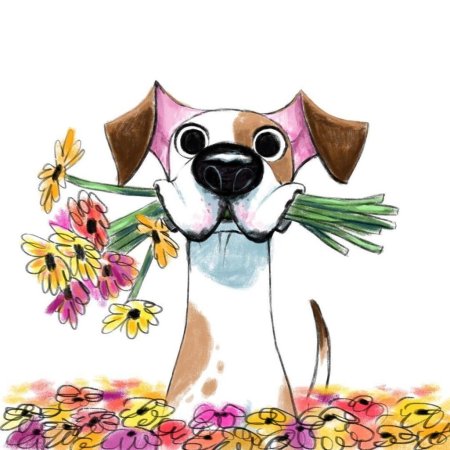 Спасибо с собачкой