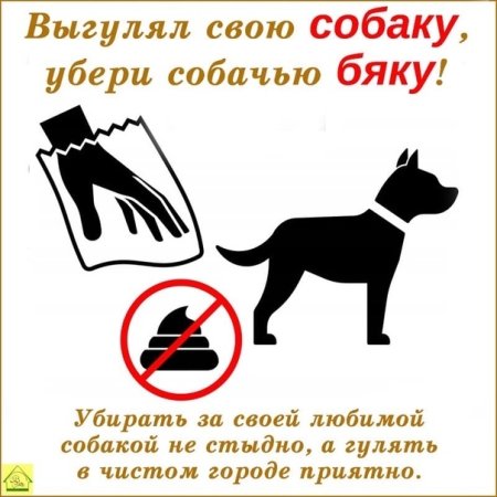 Просьба не выгуливать собак