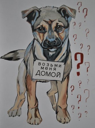 Плакат бездомные животные