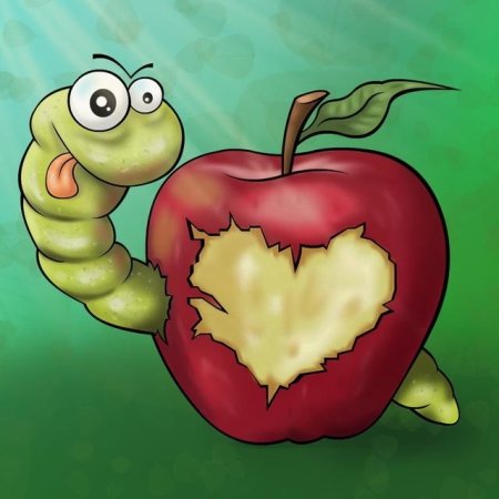 Червячок в яблоке