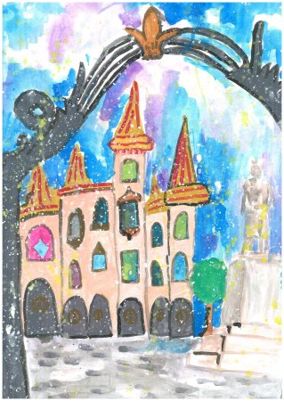 Детские рисунки города