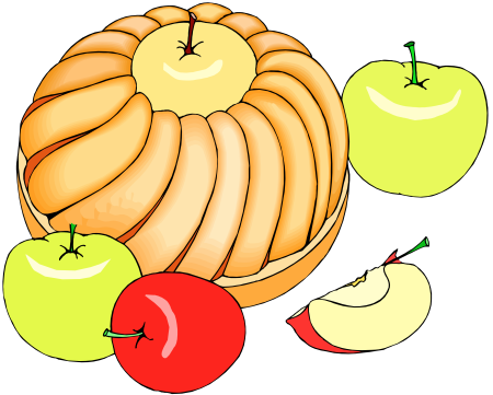 Рисунок пирога с яблоками