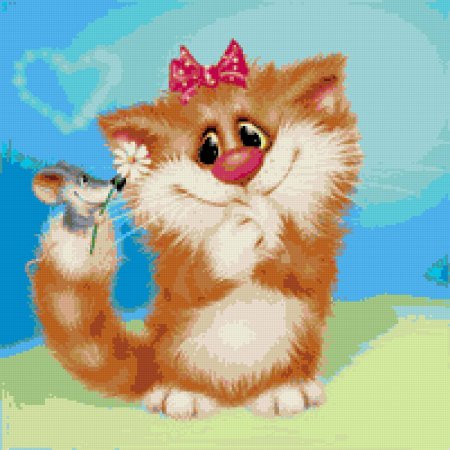 Открытки с котом и мышью