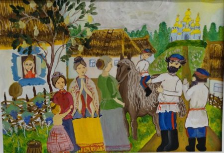 Детский рисунок на казачью тему