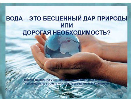 Вода дар природы проект