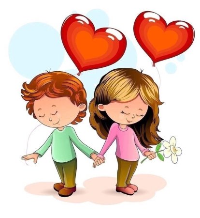 Мальчик и девочка держатся за руки