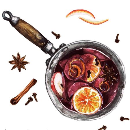 Глинтвейн иллюстрация