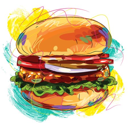 Бургер в векторной графике