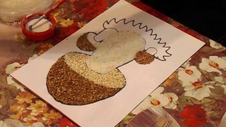 Поделки в садик из крупы