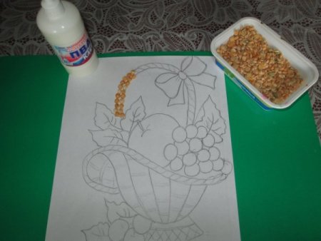Эскизы для поделок из круп