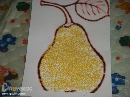 Рисование крупой для детей 2-3 лет