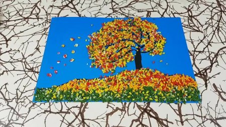 Аппликация осенний пейзаж