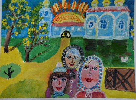 Кубанская семья рисунок