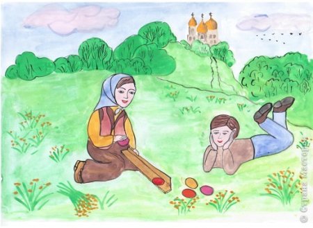 Пасха в Кубанской семье рисунки детей
