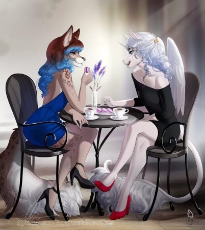 Фурри за столом