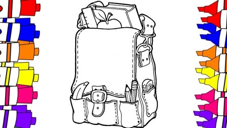 Школьный ранец шаблон