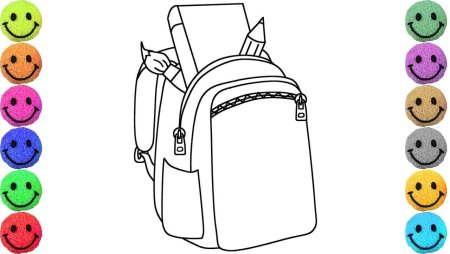 Портфель трафарет для рисования
