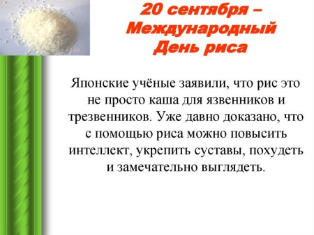 Международный день риса